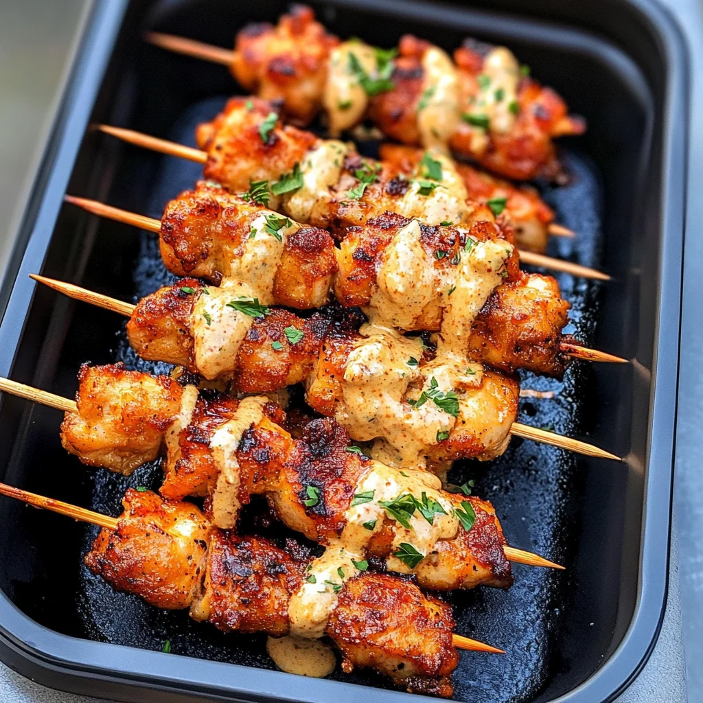 Bang Bang Chicken Skewers