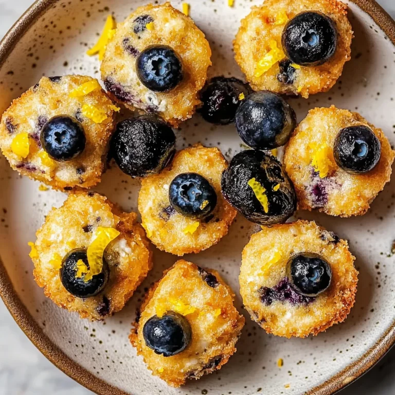 Blueberry and Lemon Zest Cottage Cheese Bites