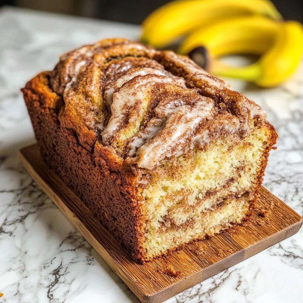 Cinnamon Roll Banana Bread