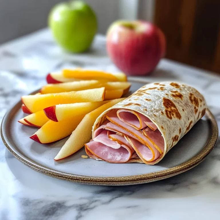 Ham, Apple and Cheese Wraps