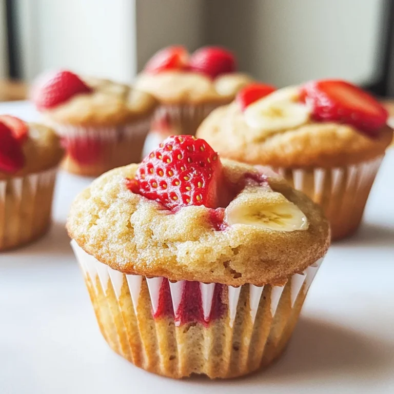 Healthy Strawberry Banana Yogurt Muffins