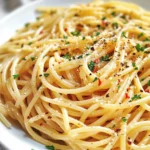 Italian Pasta with Garlic Olive Oil Sauce