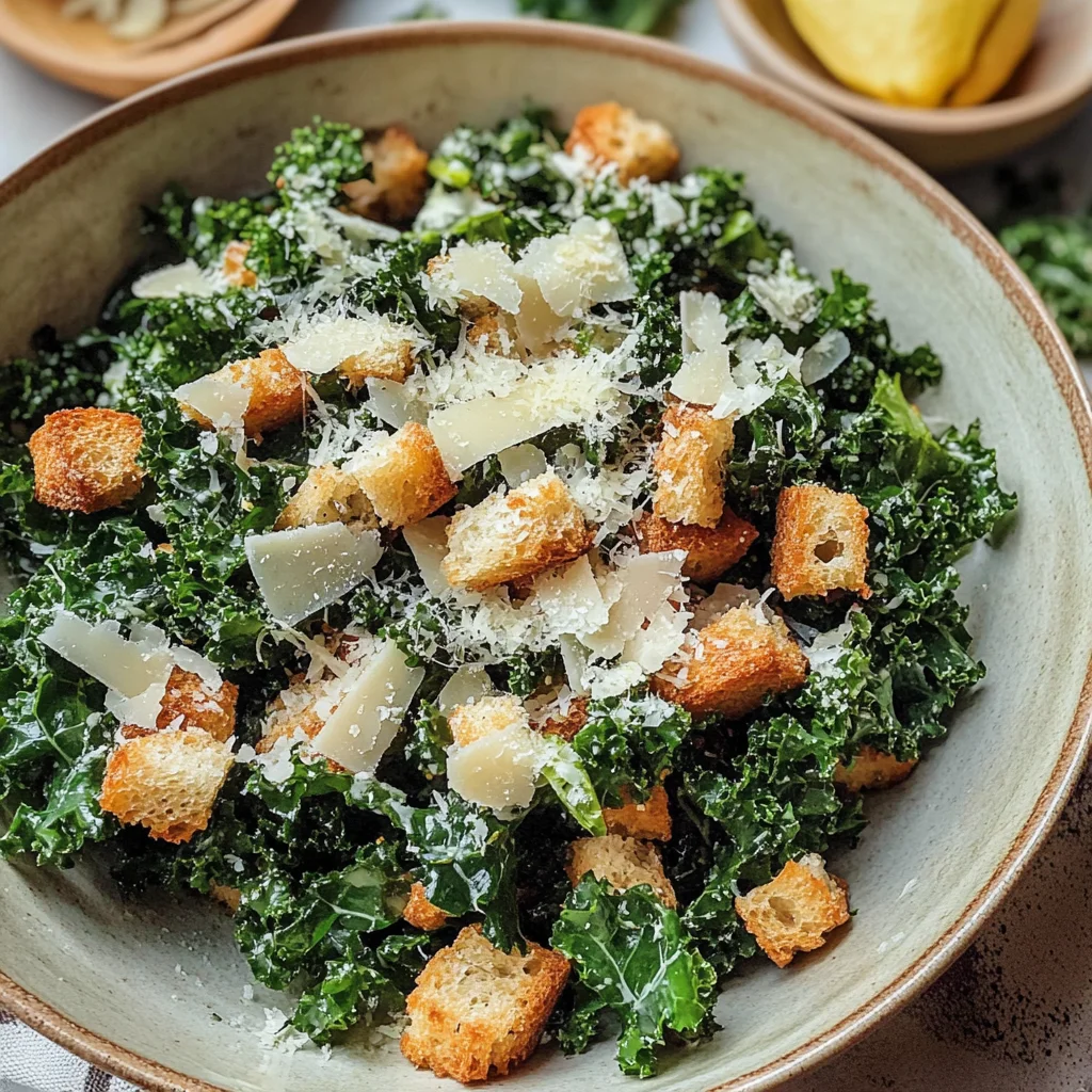 Lemony Parmesan Kale Salad