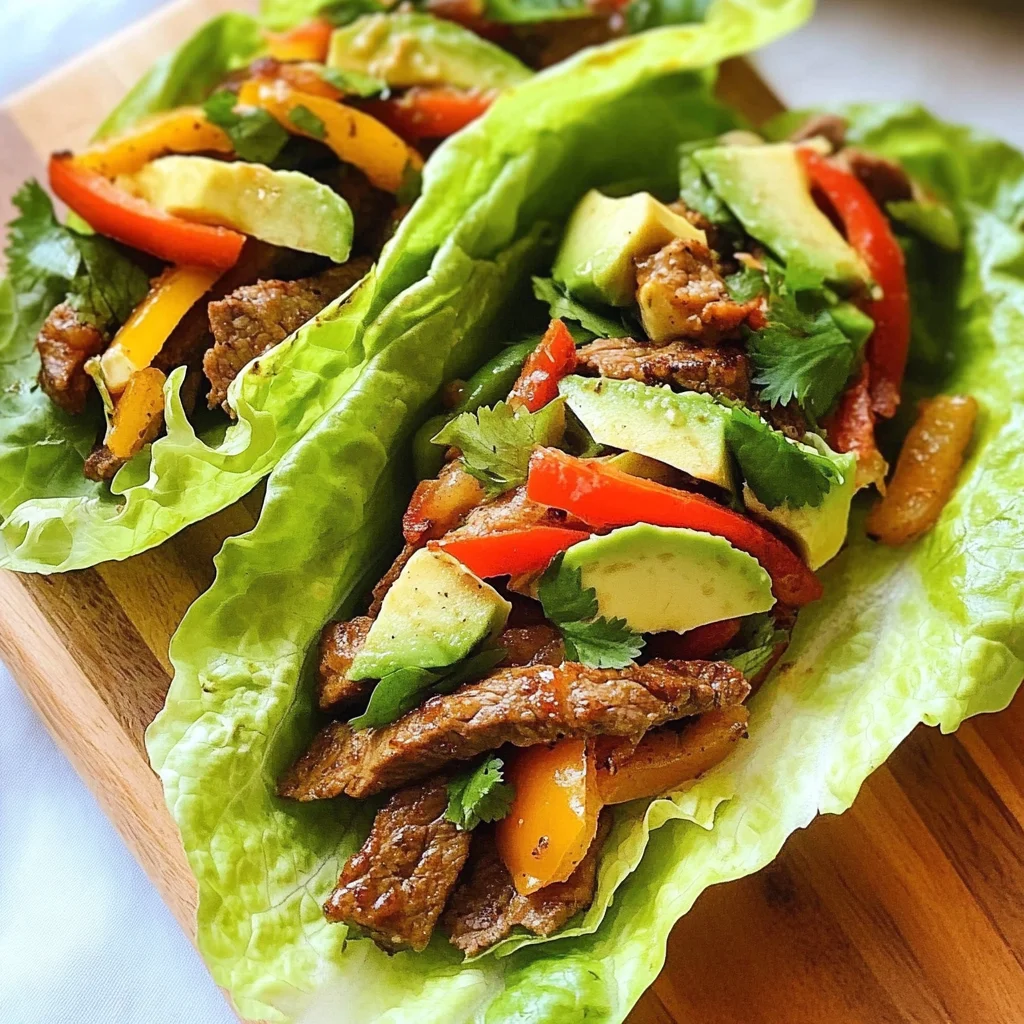 Low Carb Lettuce Wrap Fajita Burrito
