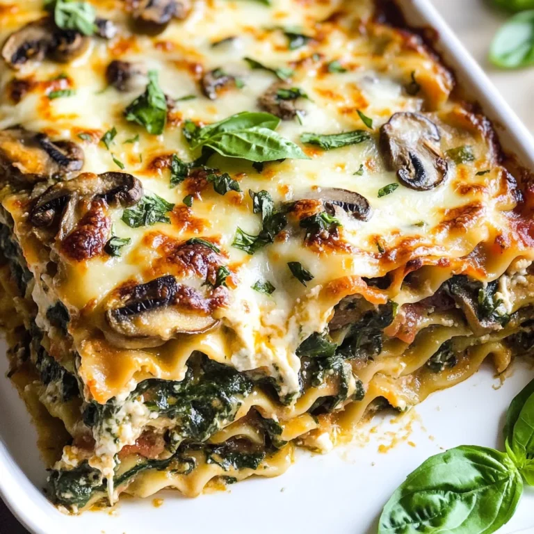 Mushroom and Spinach Lasagna
