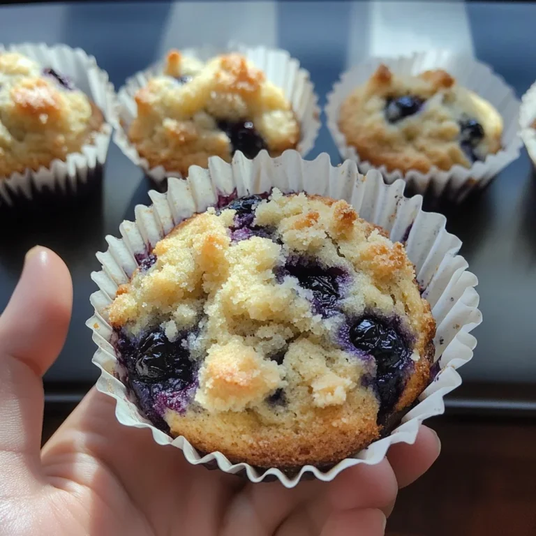 One-Bowl Blueberry Sourdough Muffins