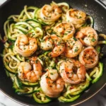 One Pan Garlic Shrimp And Zucchini Noodles