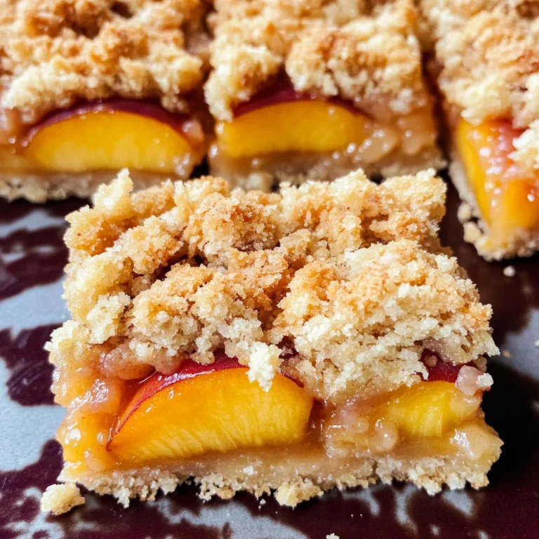 Peaches and Cream Crumble Bars