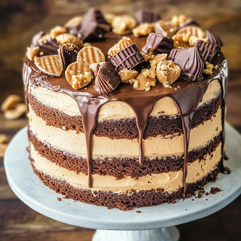 Peanut Butter Chocolate Layer Cake