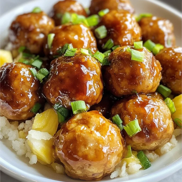 Pineapple Teriyaki Chicken Meatballs