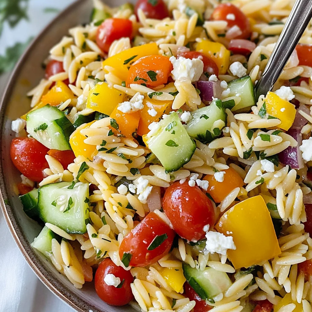 Rainbow Orzo Salad