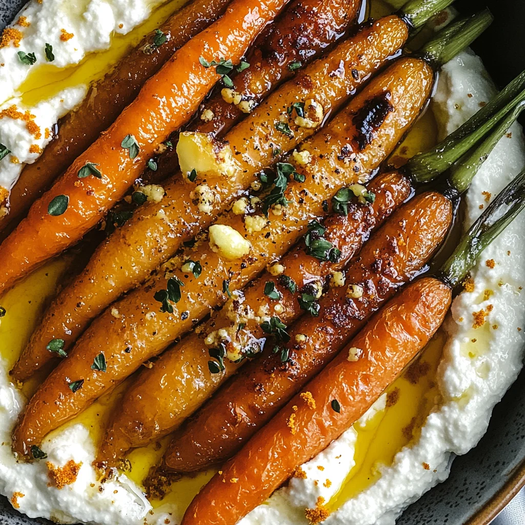 Roasted Carrots with Whipped Ricotta & Hot Honey