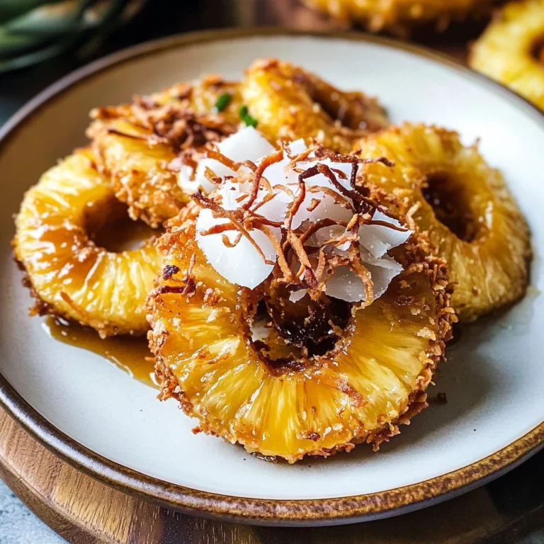 Rum-Soaked Fried Pineapple | Tropical Dessert