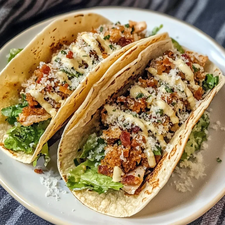 Smash Chicken Caesar Tacos