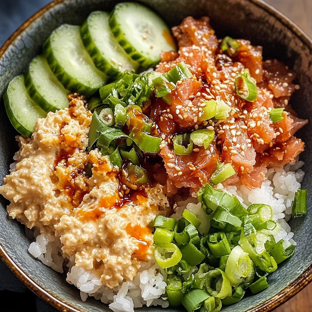 Spicy Tuna Sushi Bowl with Crispy Rice