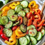 Viral TikTok Cucumber & Bell Pepper Salad