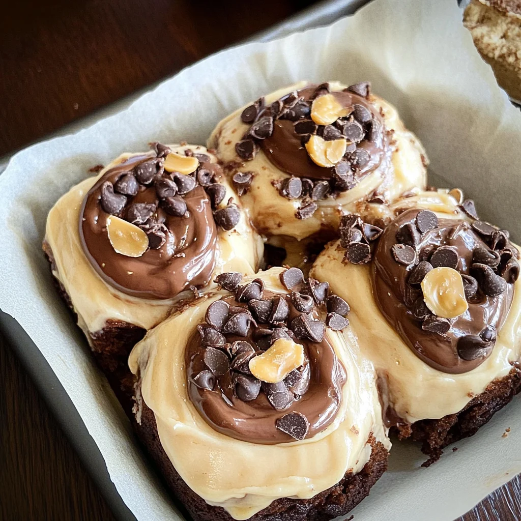 chocolate peanut butter sweet rolls