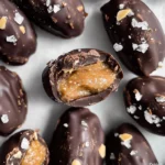 Almond Butter Stuffed Date "Snickers"
