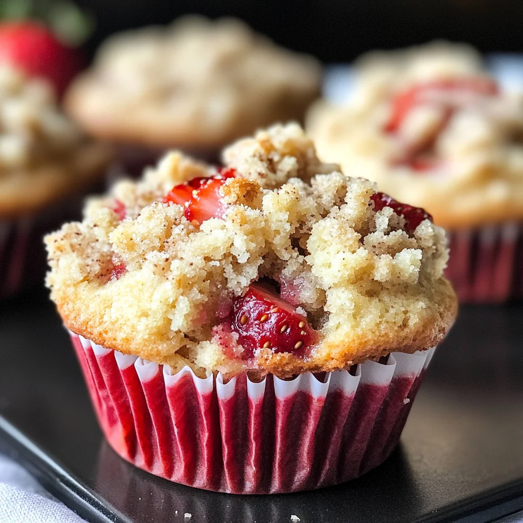 Bakery Style Strawberry Muffins