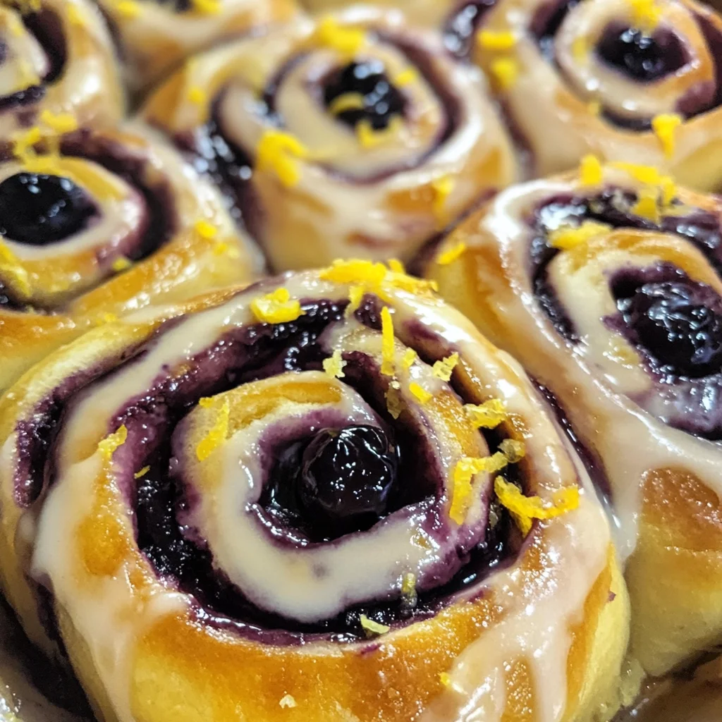 Blueberry Lemon Sourdough Sweet Rolls