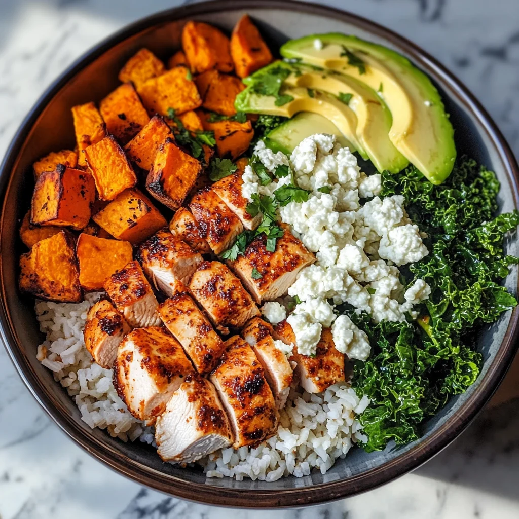 Chicken Sweet Potato Rice Bowl
