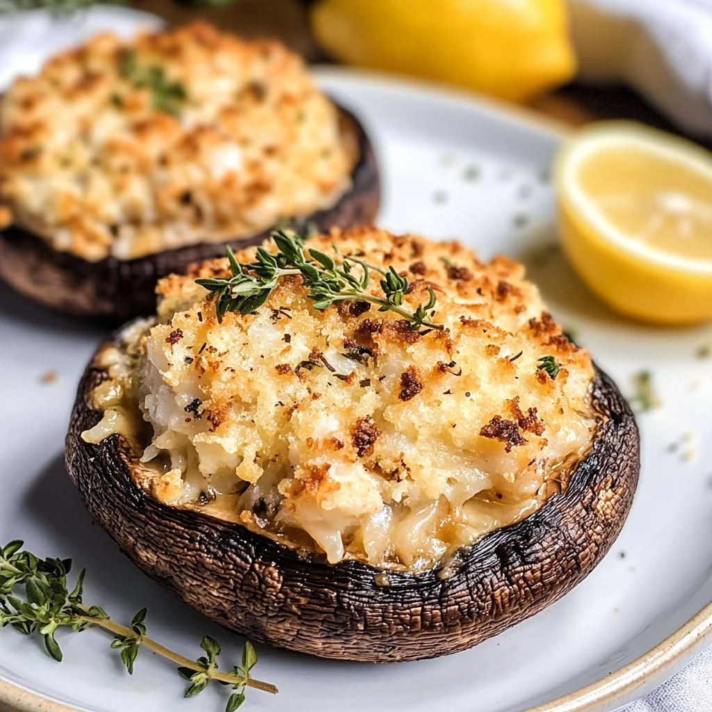 Crab-Stuffed Portobello Mushrooms