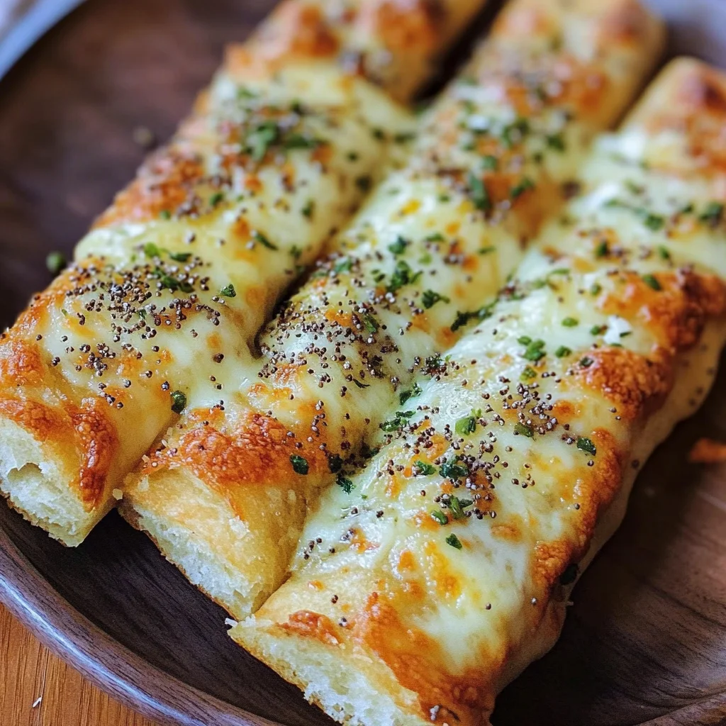 Crispy Sourdough Cheesy Breadsticks