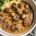 Crockpot Swedish Meatballs with Creamy Gravy