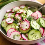Dewy Dill Delight Radish and Cucumber Salad