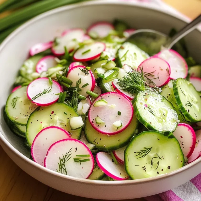 Dewy Dill Delight Radish and Cucumber Salad