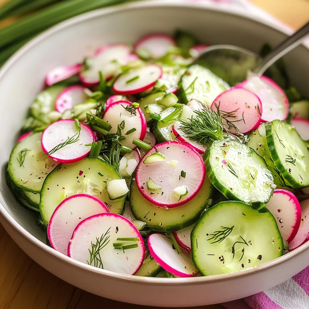 Dewy Dill Delight Radish and Cucumber Salad