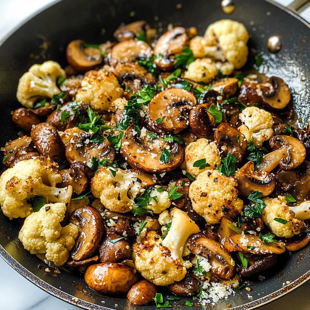 Garlic Cauliflower Mushroom Skillet: Quick & Delicious Dish