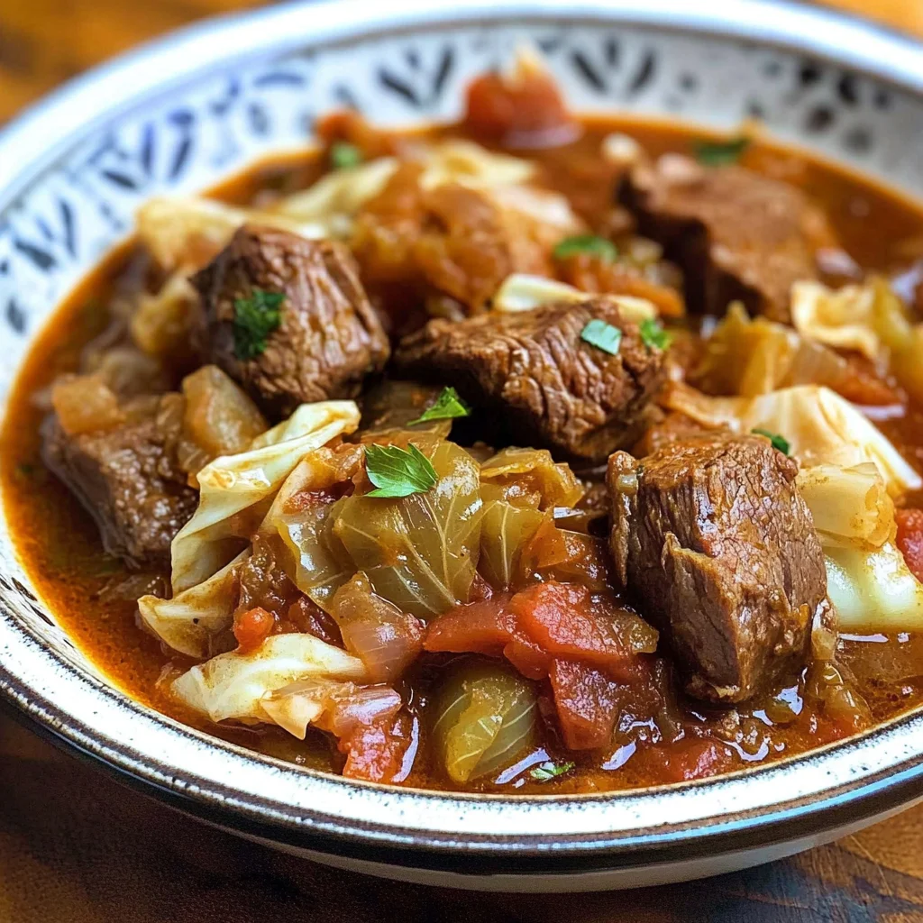 Greek Lamb & Cabbage Stew