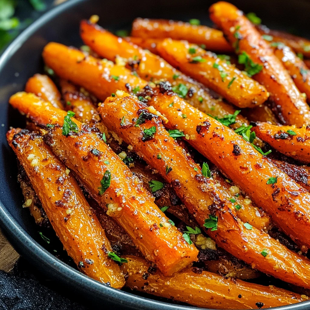 Honey Garlic Butter Roasted Carrots