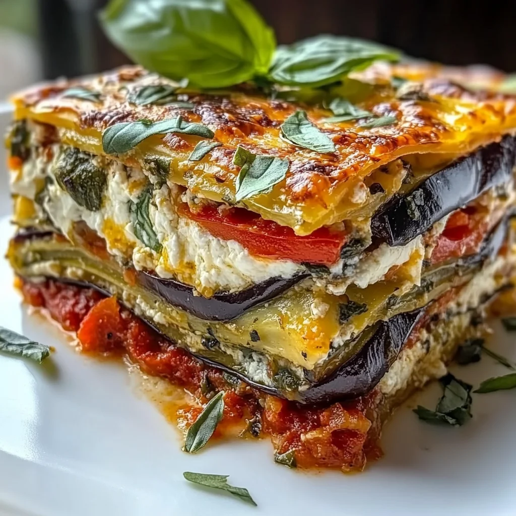 Layered Mediterranean Vegetable Lasagna with Creamy Ricotta