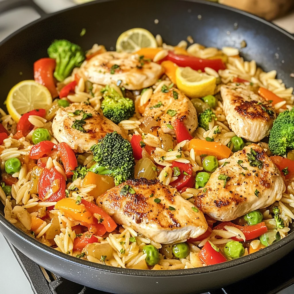 Lemon Chicken & Veggie Orzo Stir Fry: An Amazing Ultimate Recipe