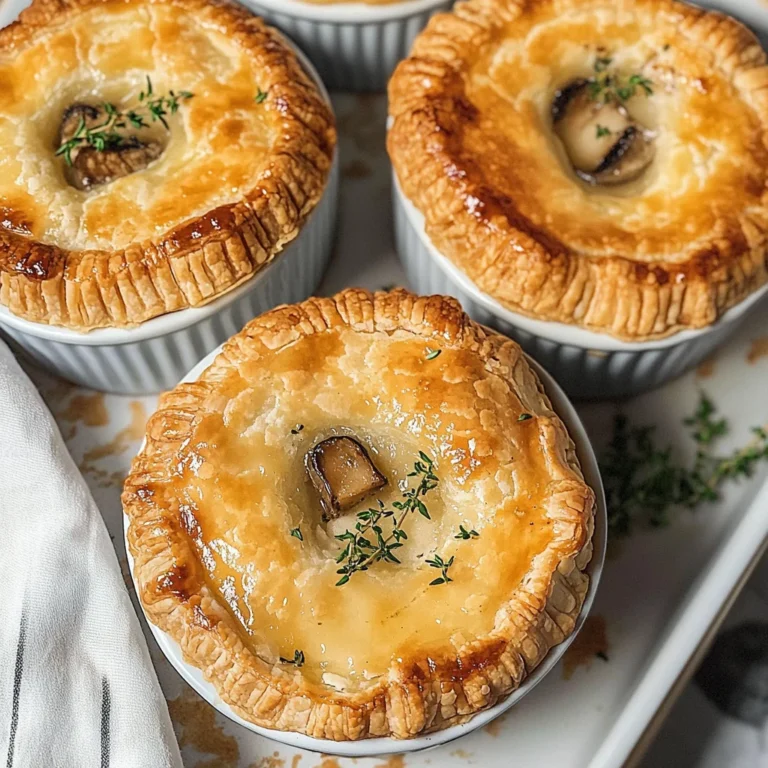Mini Mushroom and Gruyère Pot Pies with Thyme