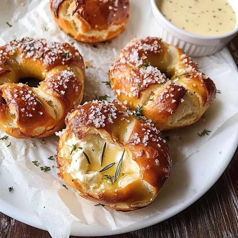 Mozzarella Stuffed Rosemary Parmesan Soft Pretzels