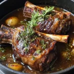 Slow-Cooked Lamb Shanks with Herb-Infused Gravy