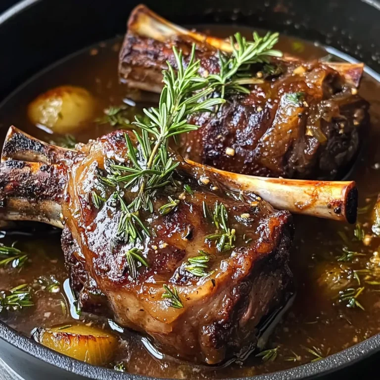 Slow-Cooked Lamb Shanks with Herb-Infused Gravy