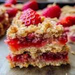 Strawberry Oatmeal Crumble Bars