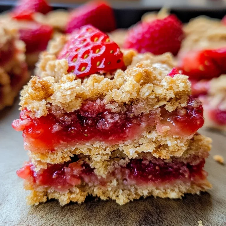 Strawberry Oatmeal Crumble Bars