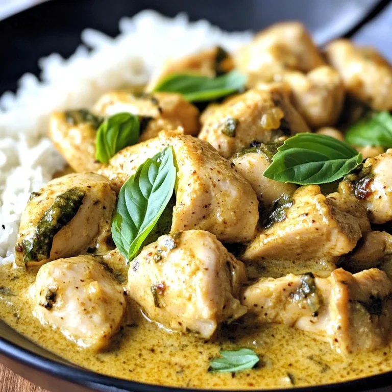 Basil Chicken with Coconut Curry Sauce