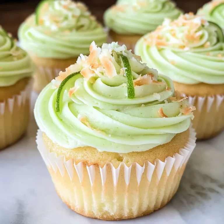 Coconut Cupcakes with Lime Buttercream Frosting