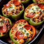 Creamy Pizza Stuffed Bell Peppers