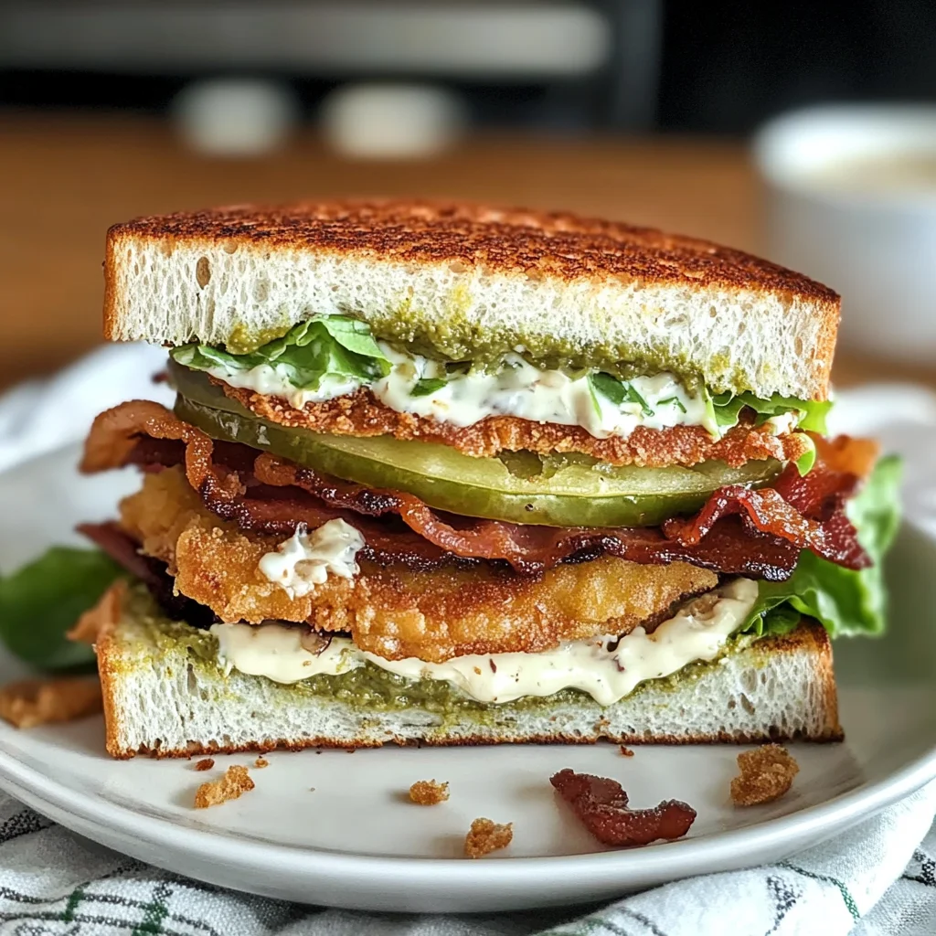 Crunchy Fried Green Tomato BLT Sandwich