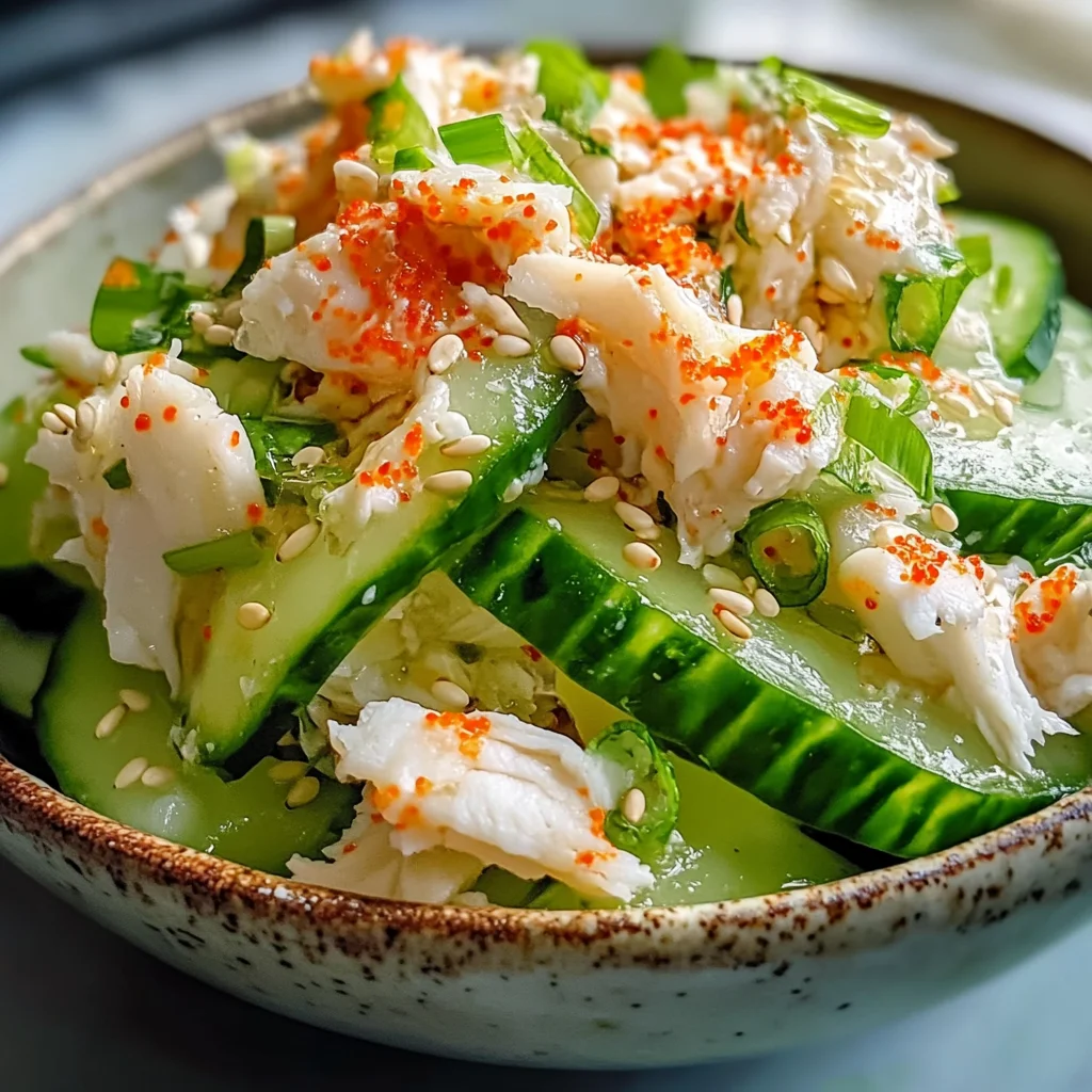 Cucumber Salad with Crab Meat Delight