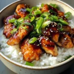 Delicious Sticky Chicken Rice Bowls