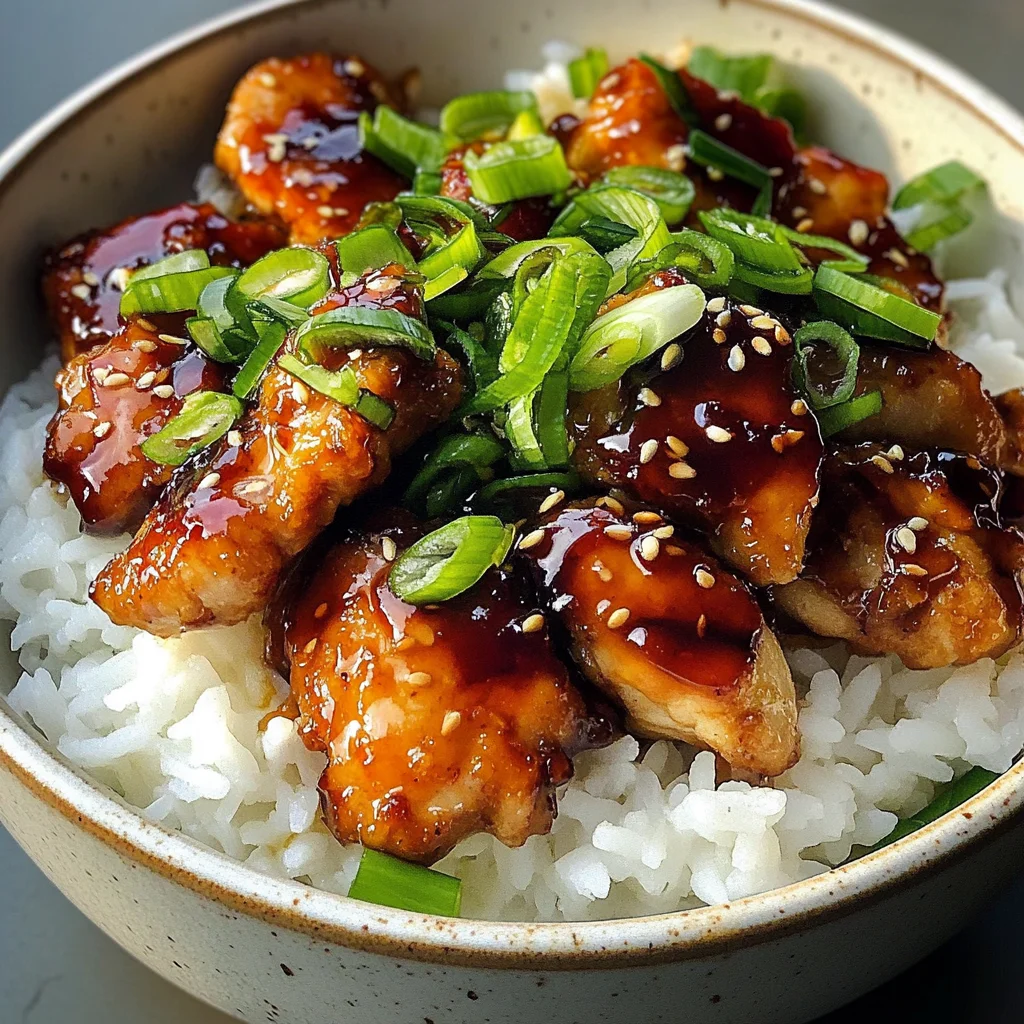 Delicious Sticky Chicken Rice Bowls