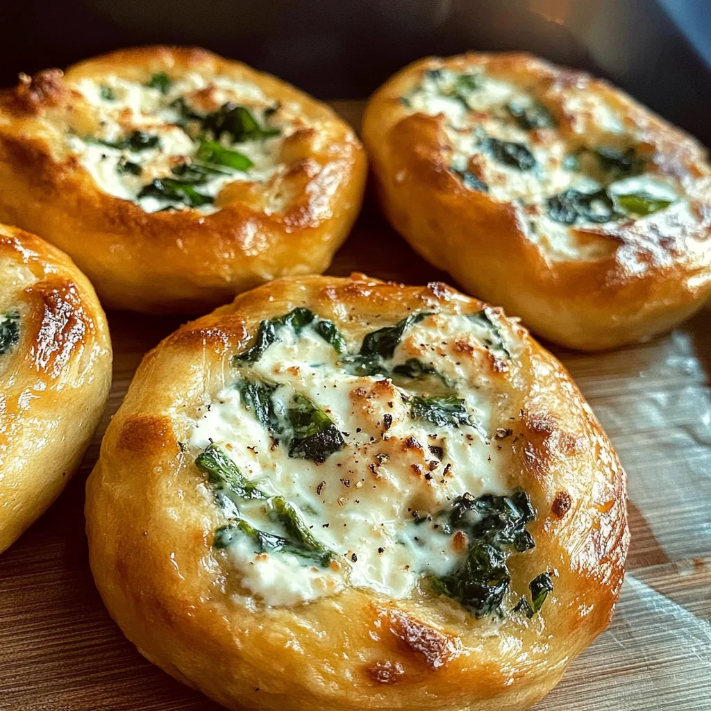 Easy Spinach Cottage Cheese Flat Bagels